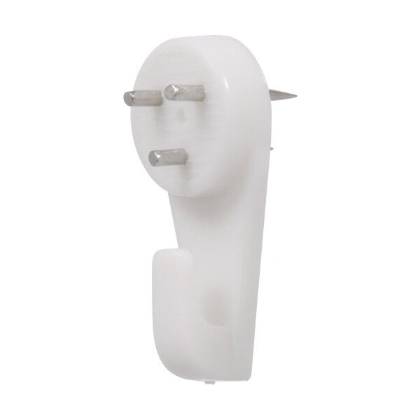 Hillman HILLMAN Plastic Coated White Hardwall Hanging Hooks 15 lb 5 pk 121121 - main